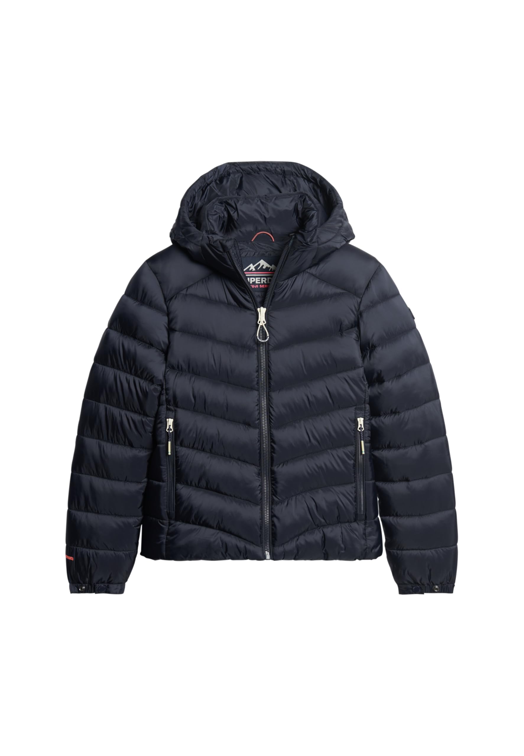 Superdry Women's Hooded Fuji Padded Jacket A4, Eclipse Navy Blue, UK 16