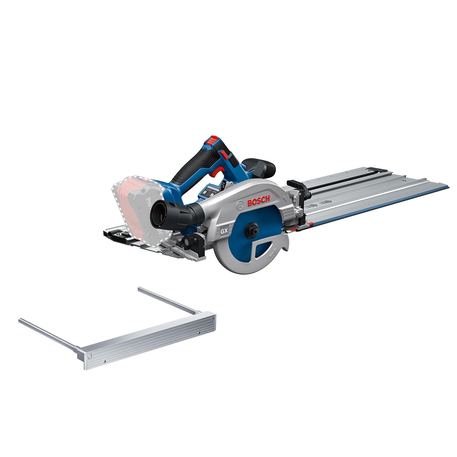 Bosch Professional 18V System Scie circulaire Sans-​Fil GKS 18V-​57-​2 GX (butée longitudinale, FSN 440, sans batterie/​chargeur)