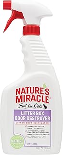 Nature's Miracle Just for Cats Litter Box Odor Destroyer, Unscented, 24-Ounce Spray