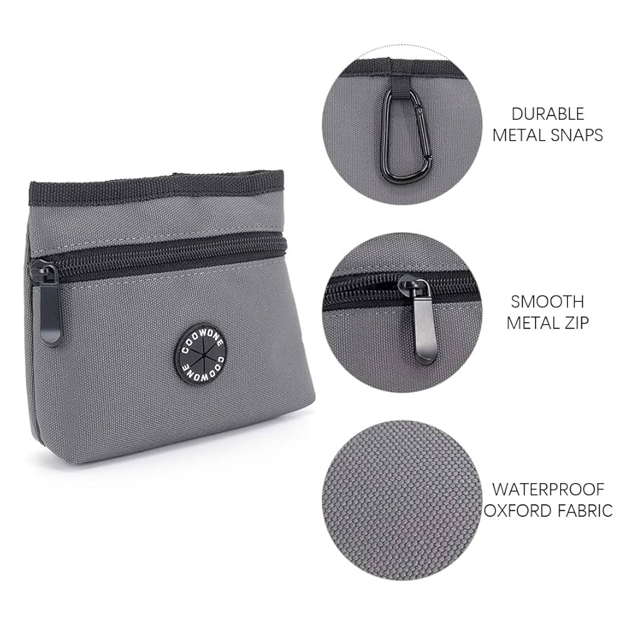 Coowone Dog Treat Pouch Hands Free Dog Walking Bag Metal | Seychelles