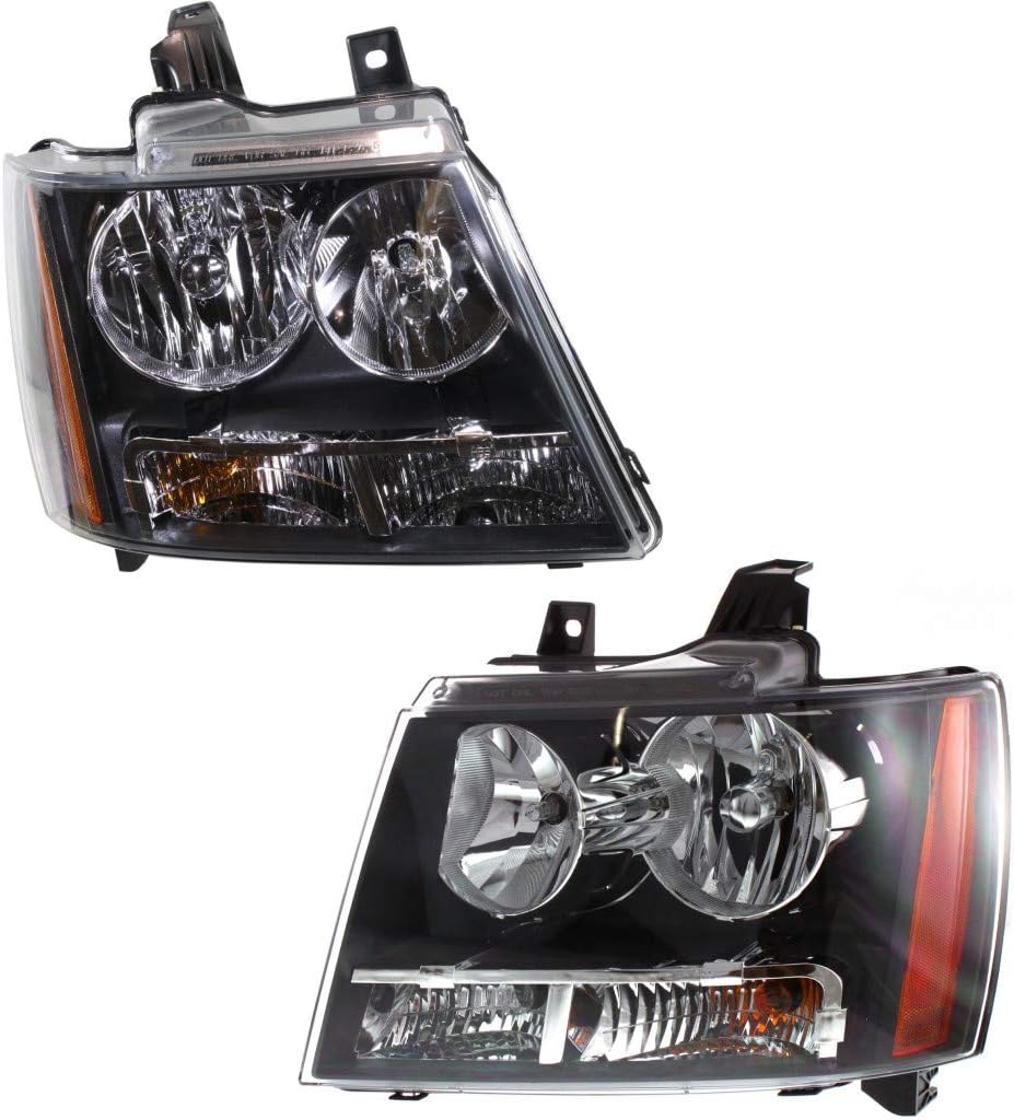 CarLights360 For 2007-2013 Chevy Avalanche Headlight Driver and Passenger Side DOT Certified Bulbs Included GM2502263 GM2503263 - Replaces 22853025 22853026 ;