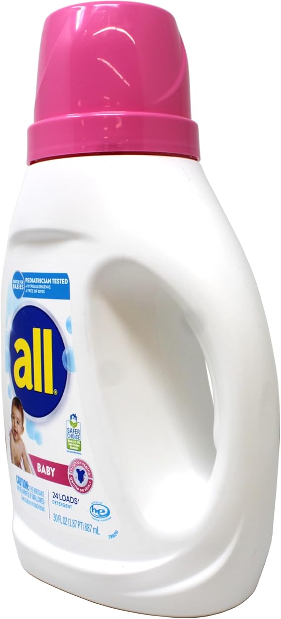 All Liquid Laundry Detergent, Gentle for Baby, 24 Loads, 30 fl oz