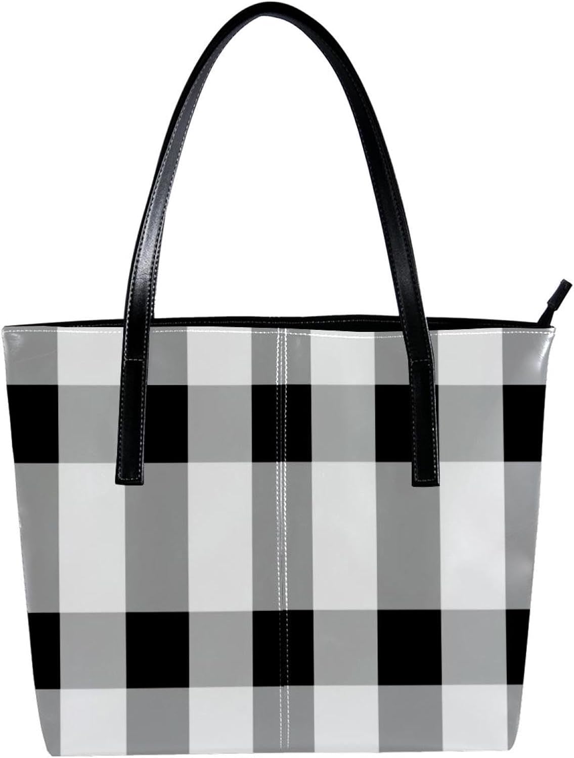 [YTYVAGT] 女性用財布、トートバッグ美学、レディーストートハンドバッグ,ブラックホワイトゲーリーチェック