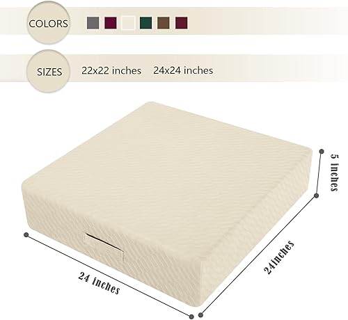 Miniatura 7 de MeMoreCool Almohada cuadrada para asiento de suelo para adultos y niños, cojín de meditación grande con espuma gruesa, cojín grande lavable para