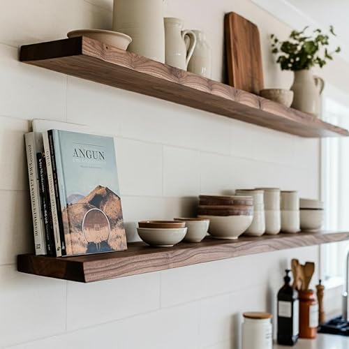 Miniatura 11 de Soporte de estante flotante: soportes de estante ocultos de 12 pulgadas, capacidad de peso de 150 libras, soporta estantes flotantes montados