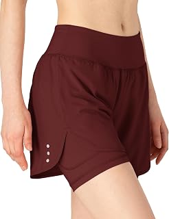 donhobo Damen Sommer Sport Shorts 2 in 1 Schnell Trocknend Laufshorts Fitness Yoga Jogging Sport Shorts