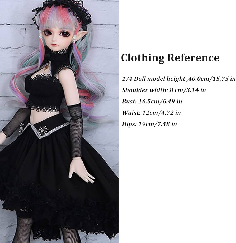 WY893 BJD 1/4 ドール復古洋服5点セット衣装のみ