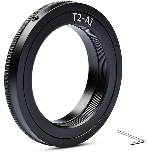Lightdow T/T2 Mount Lens Adapter Ring for Nikon D5500 D3300 D3200 D5300 D3400 D7200 D750 D3500 D7500 D500 D600 D610 D700 D800 D810 D850 D3100 D5100 D5200 D5600 D7000 D7100