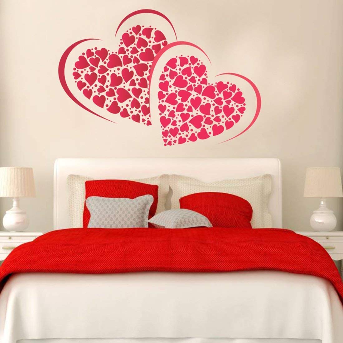 PRINTELLIGENT Paper Romance Wall Sticker, 28 x 20 Inches, Black Red (B07N8D3VHM) Amazon Price History, Amazon Price Tracker