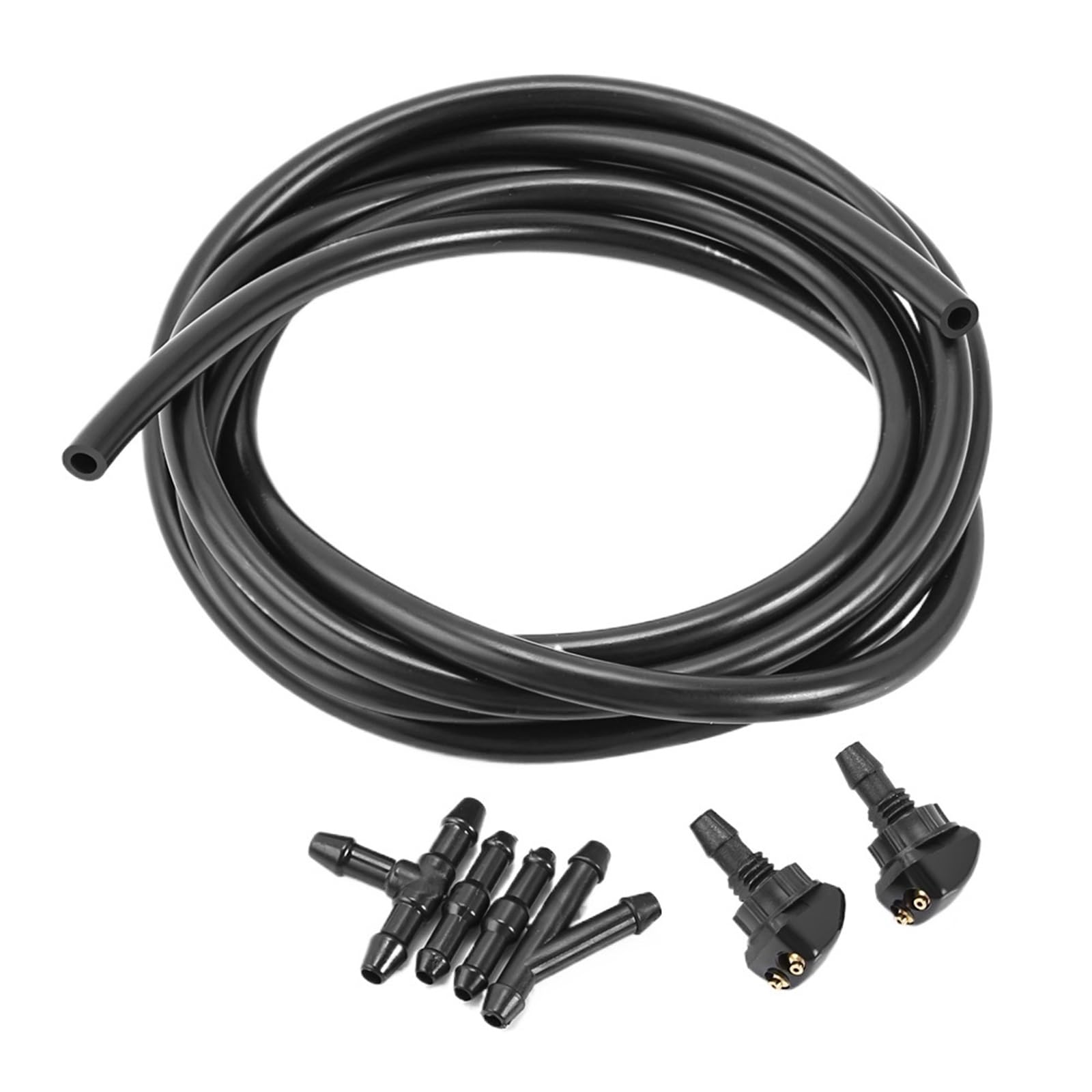 Zhlouytg 1Set Car Windshield Wiper Washer Spray Nozzle Fits Most Models Dual Holes Front Windshield Spray Nozzles Washer Jet Kit