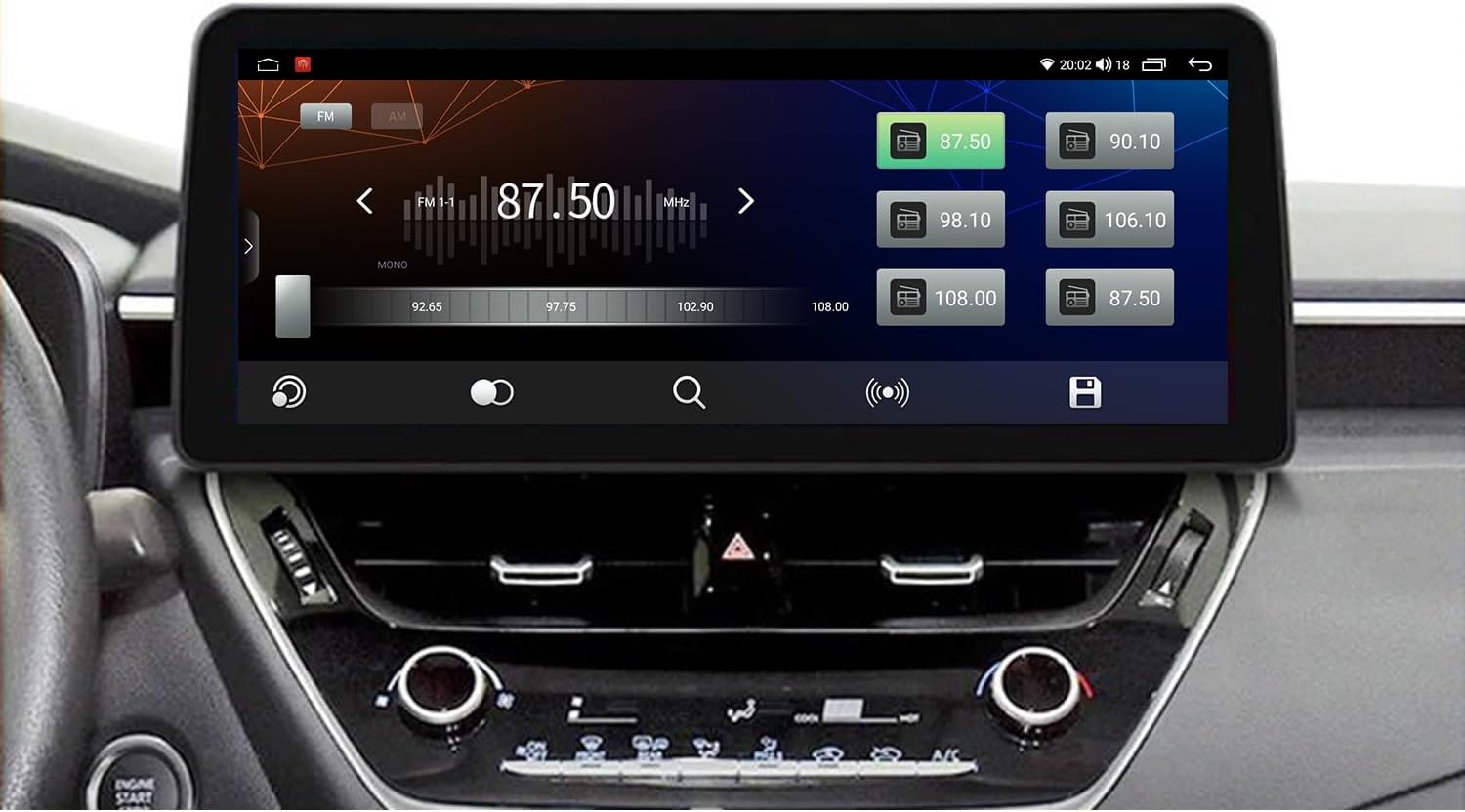 12.3" Android Car Stereo for Toyota Corolla 2019-2022 Wireless Apple Carplay Android Auto Car Radio Bluetooth Head Unit QLED Touch Screen 1920x720 GPS Navigation (4-64GB Pro)