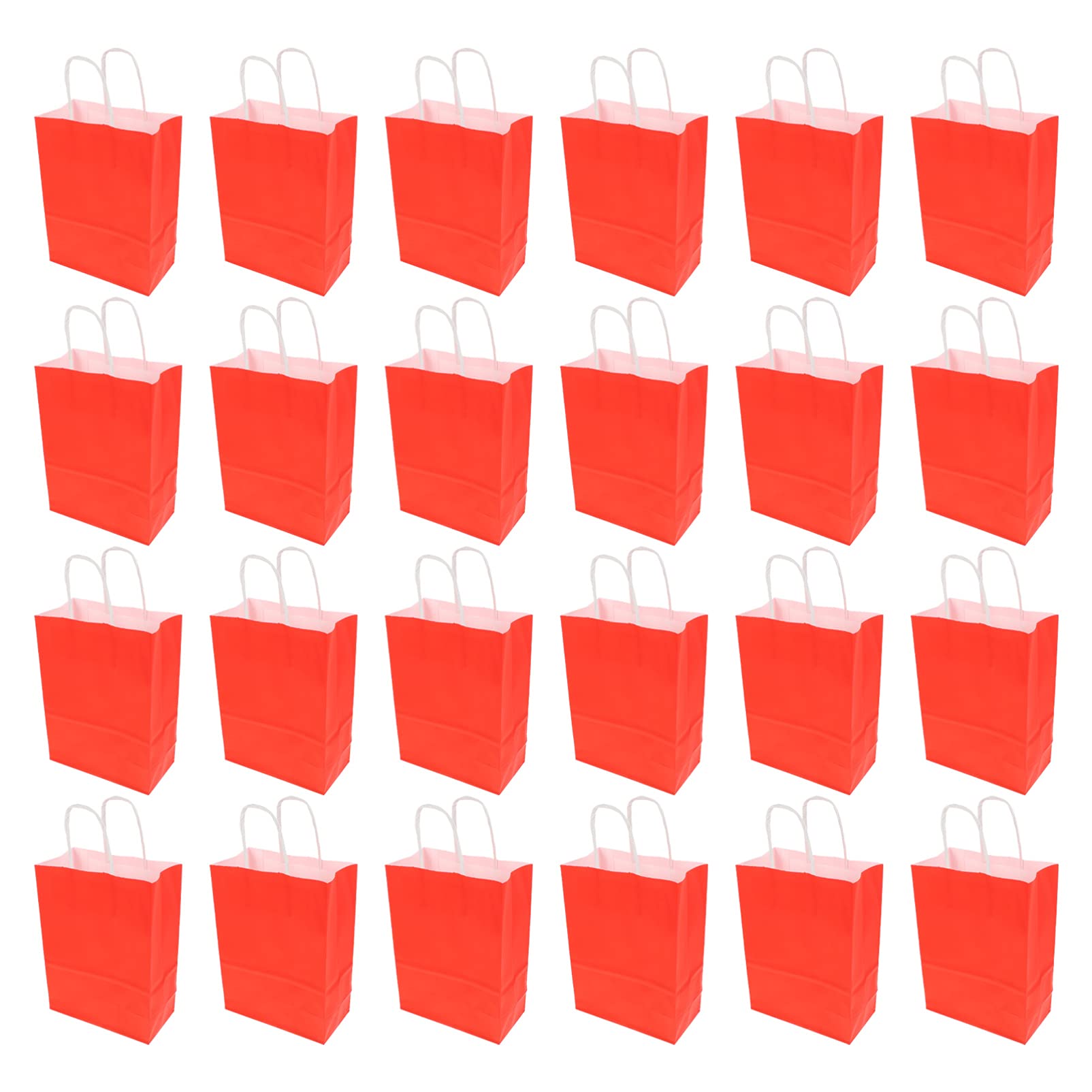 NOLITOY 25 Piezas Bolsas de Obsequio de Papel Kraft Rojas Unidades para Fiestas Navideñas Bolsas para Guardar Dulces para Regalos de Festivales Uso Eventos de Año