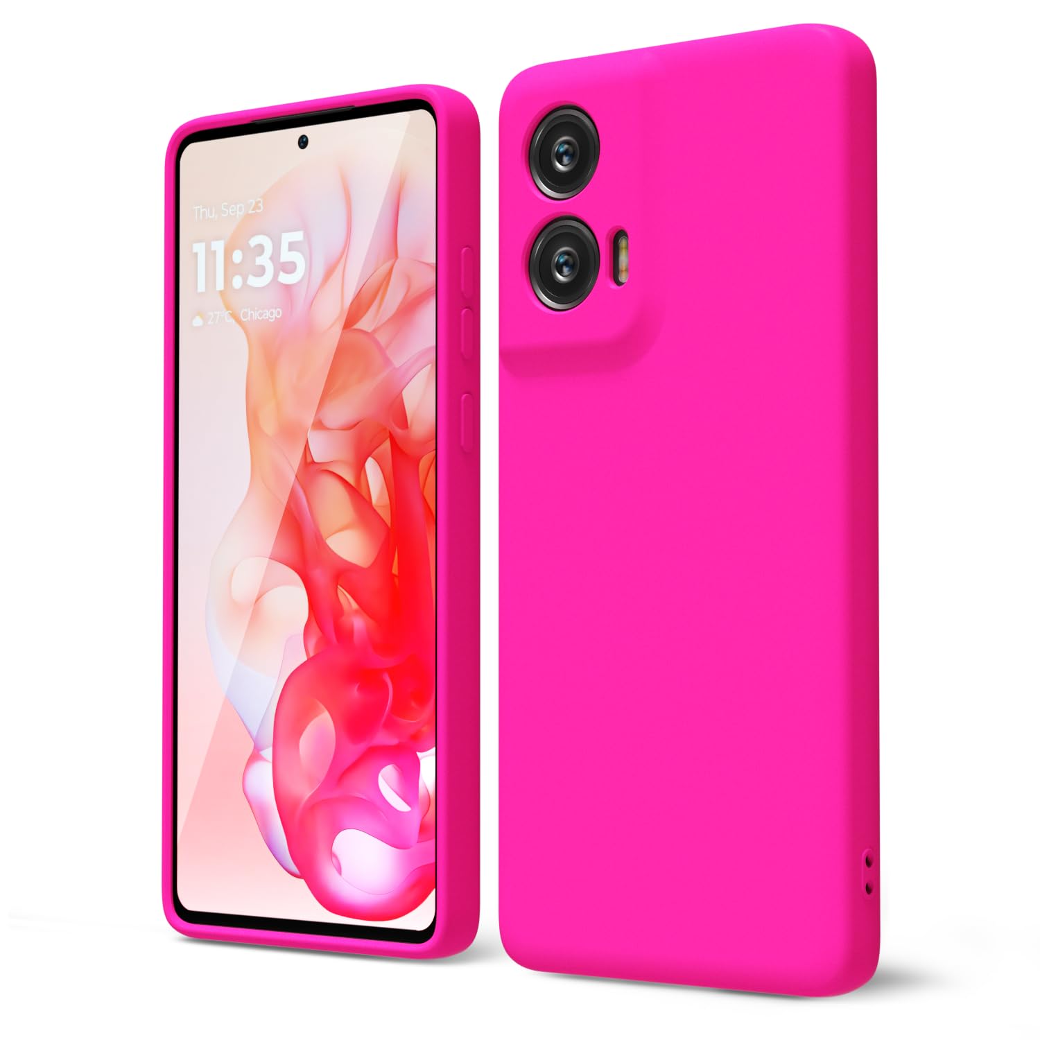 Moex Cover In Silicone E TPU Per Sony Xperia Z3 Compact – Effetto Alluminio Spazzolato, Rosa, Antiurto, Bordo Rialzato, Leggera