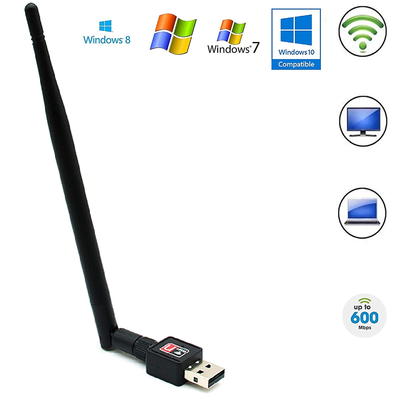 Mini WiFi USB Adapter - Fast Wireless Internet -2