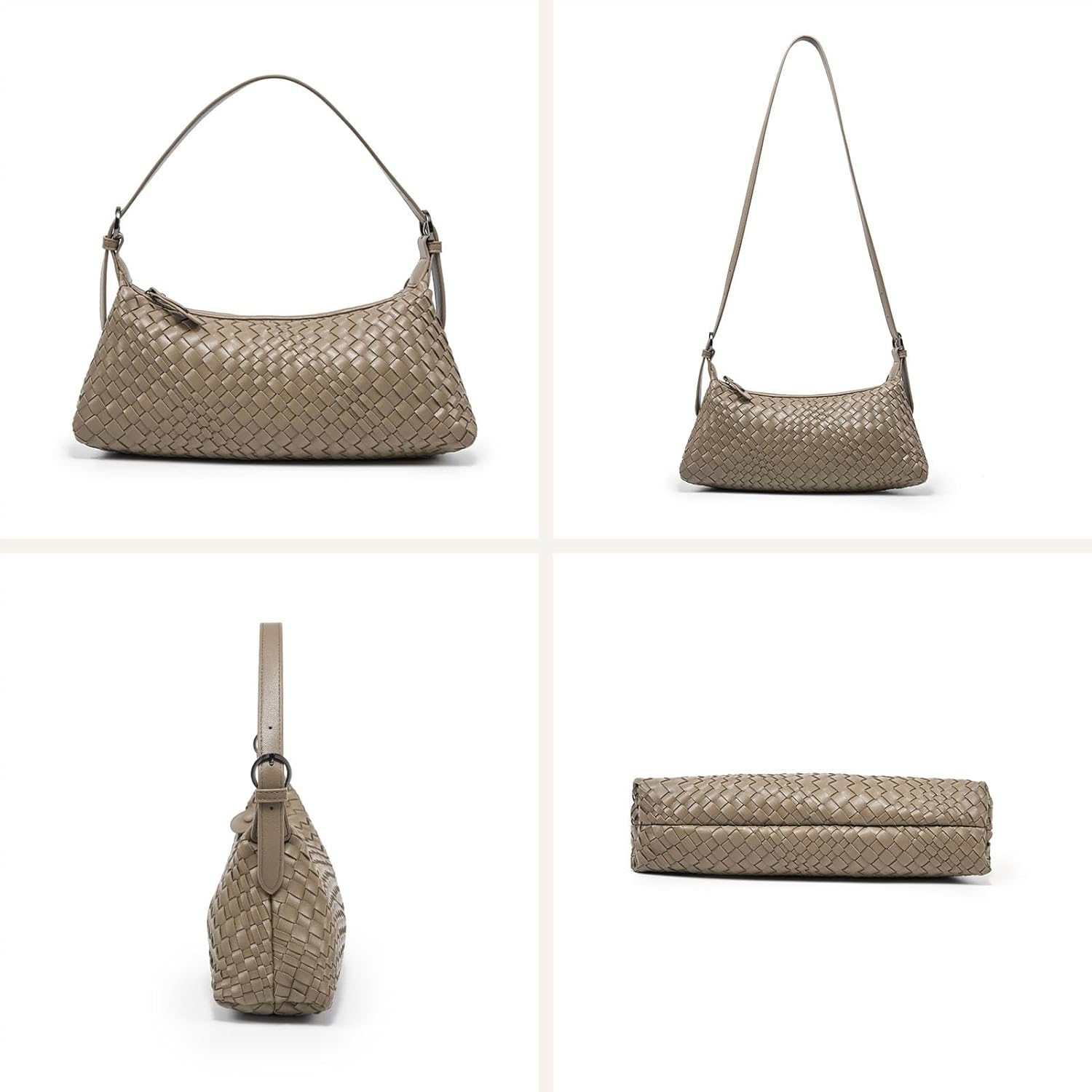 MELOLILA Woven Crossbody Bag Small Woven Purses for Women Braided Purse