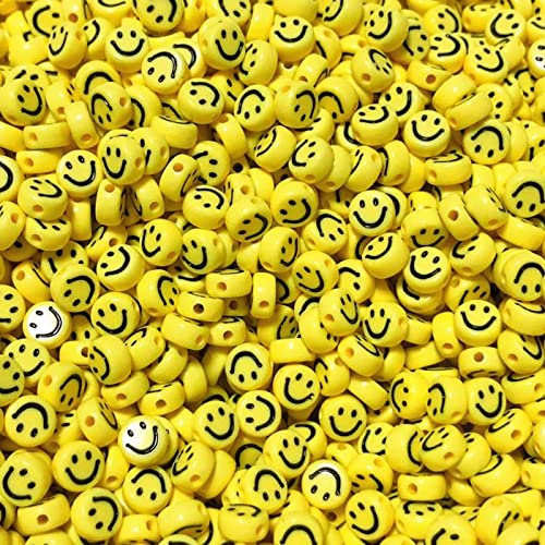 Amazon | アクリルビーズ にこちゃん 7ミリ 約200個 スマイル ニコ