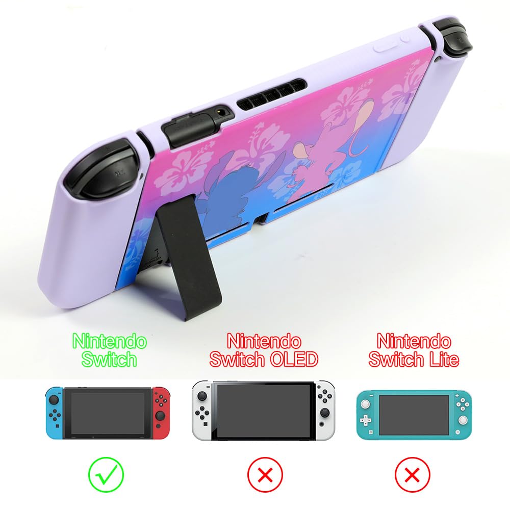 PERFECTSIGHT Switch Tragetasche für Nintendo Switch Konsole 10-in-1 Bundle Zubehör Blau Violett