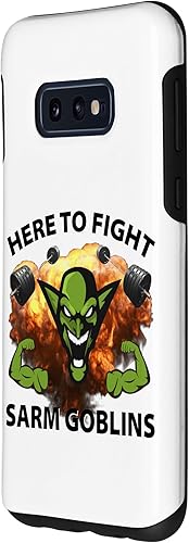 Miniatura 2 de Galaxy S10e Here To Fight Sarm Goblins Funny Tren Gym Bodybuilding Case
