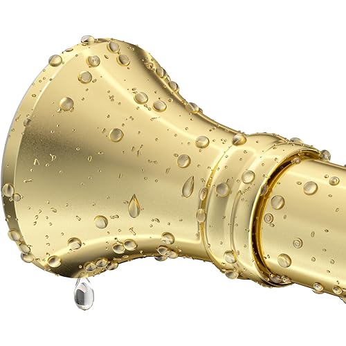 YNL Gold Shower Curtain Rod 36-94 Inch(3-7.8ft), No Slip No Drill No Rust Shower Rod For Bathroom Window Patio, Adjustable Spring Long Tension Rod