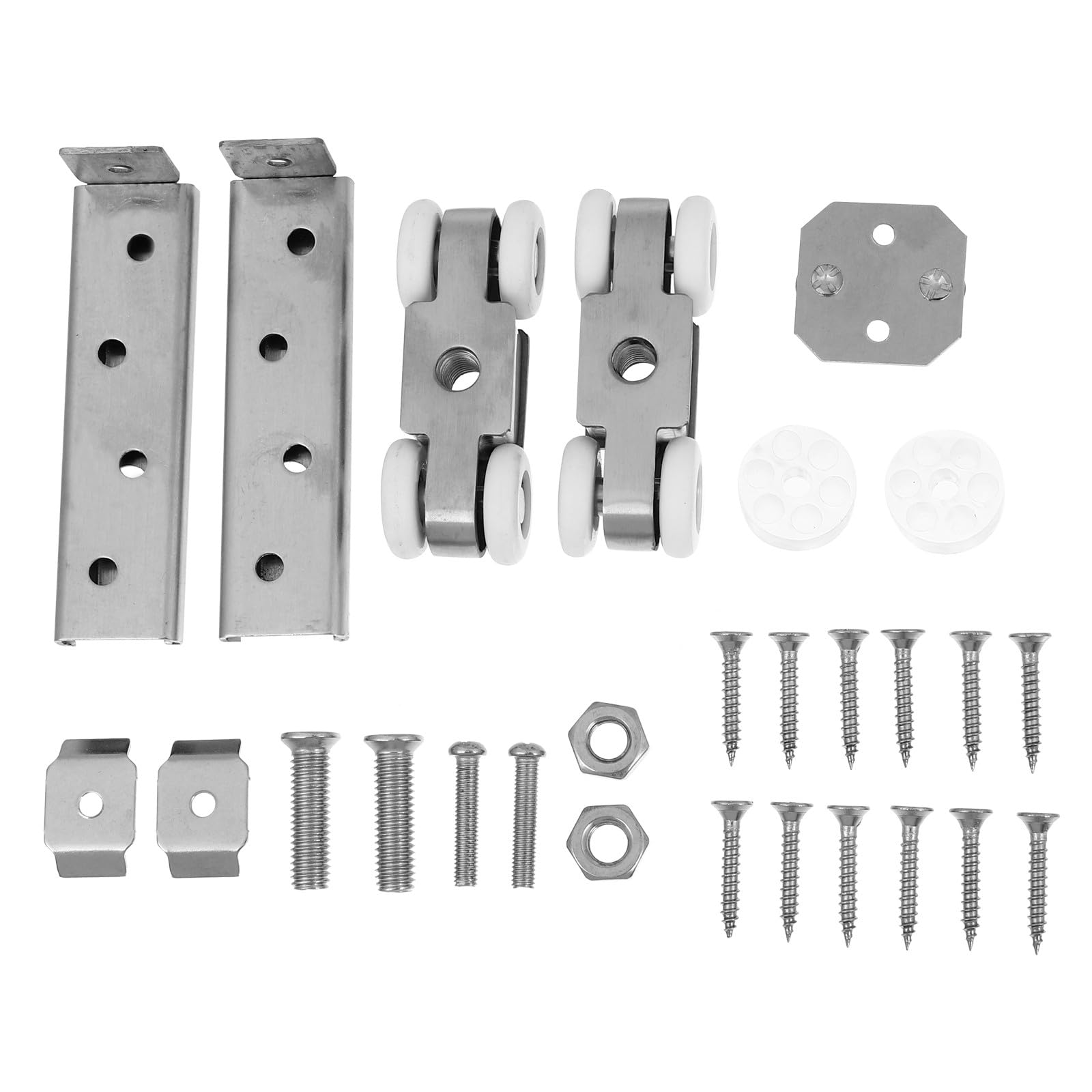 Porte Coulissante en Acier Inoxydable Bloquée ? Kit Rail Antirouille Beavorty avec Roulettes