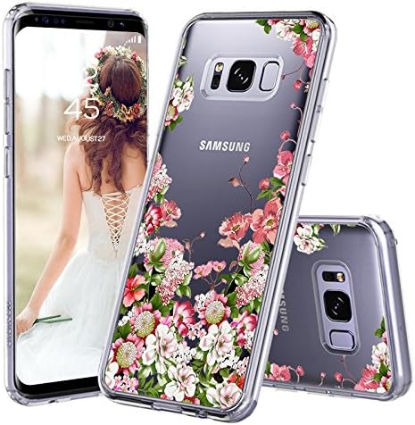 MOSNOVO Galaxy S8 Case, Clear Galaxy S8 Case, Girl Floral Garden Flower Printed Clear Design Transparent Plastic Back Phone Case with TPU Bumper Protective Cover for Samsung Galaxy S8 (2017)