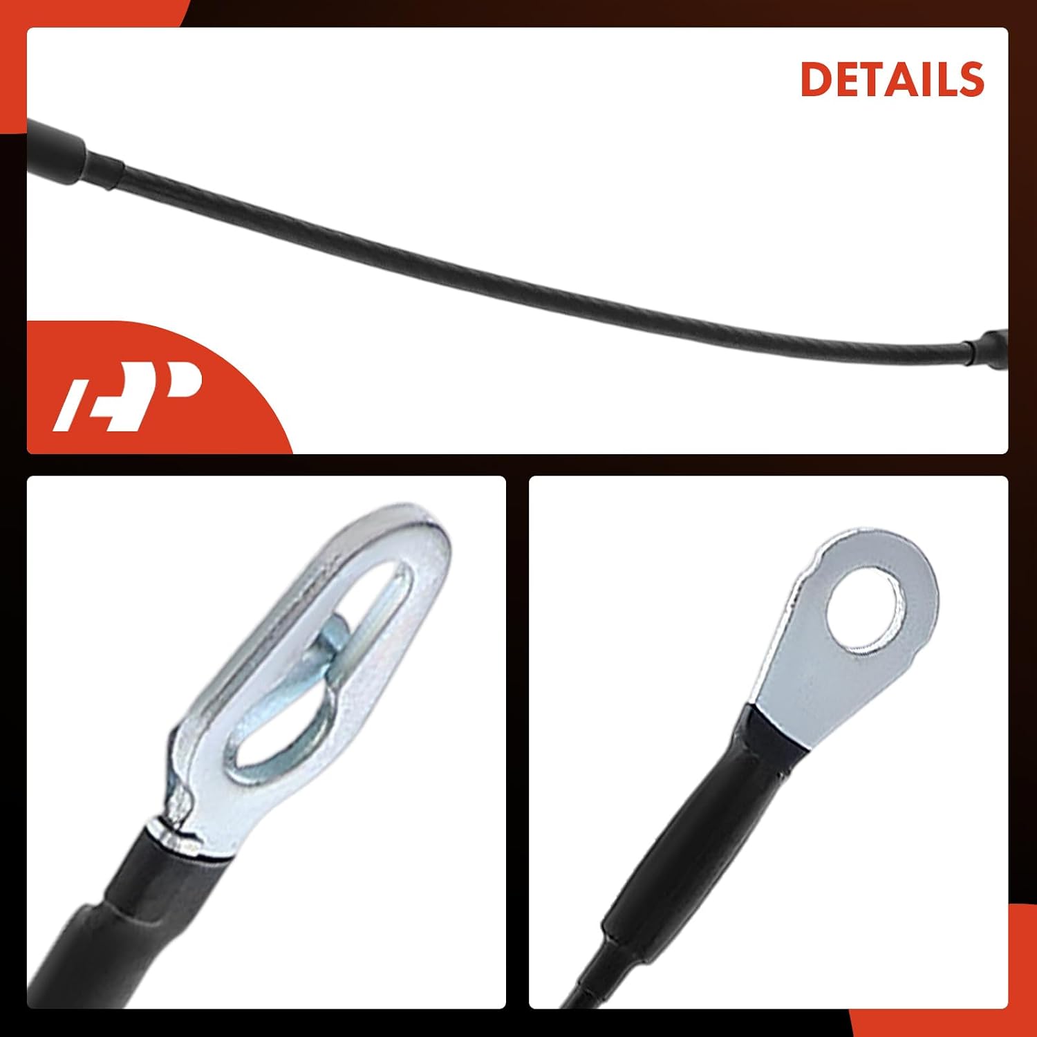 A-Premium Tailgate Support Cable Compatible with Chevrolet Avalanche 2007-2013 & Cadillac Escalade EXT 2007-2013, 17.2 Inch, Rear Tailgate Driver and Passenger Side, 2-PC Set, Replace# 25838259