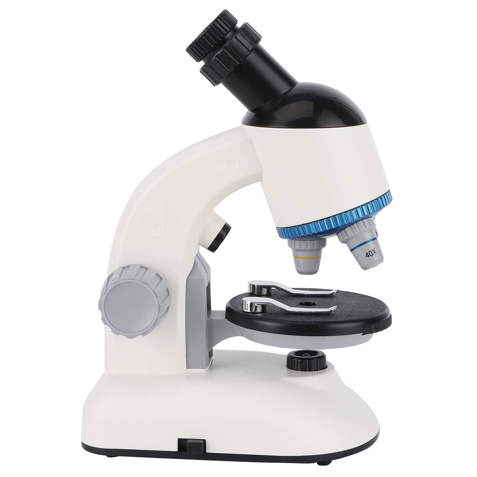 Microscopio Educativo per Bambini Giocattolo con Testa di Rotazione a 360° per Principianti, Microscopio Scientifico per Bambini 40X-1200X per Esplorazione Biologica, Plastica Ecologica,