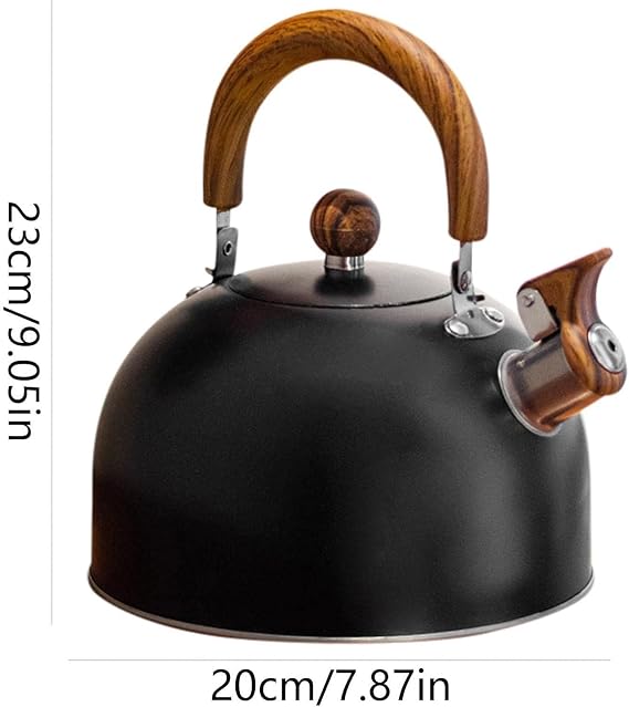 Valkyrie 3L Whistle Kettle Kettle Teapot Stainless Steel High Whistle Black