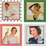 Funny Cocktail Napkin Box Set Retro Vintage Cocktail Napkin Funny Sayings Variety Pack 40 Total
