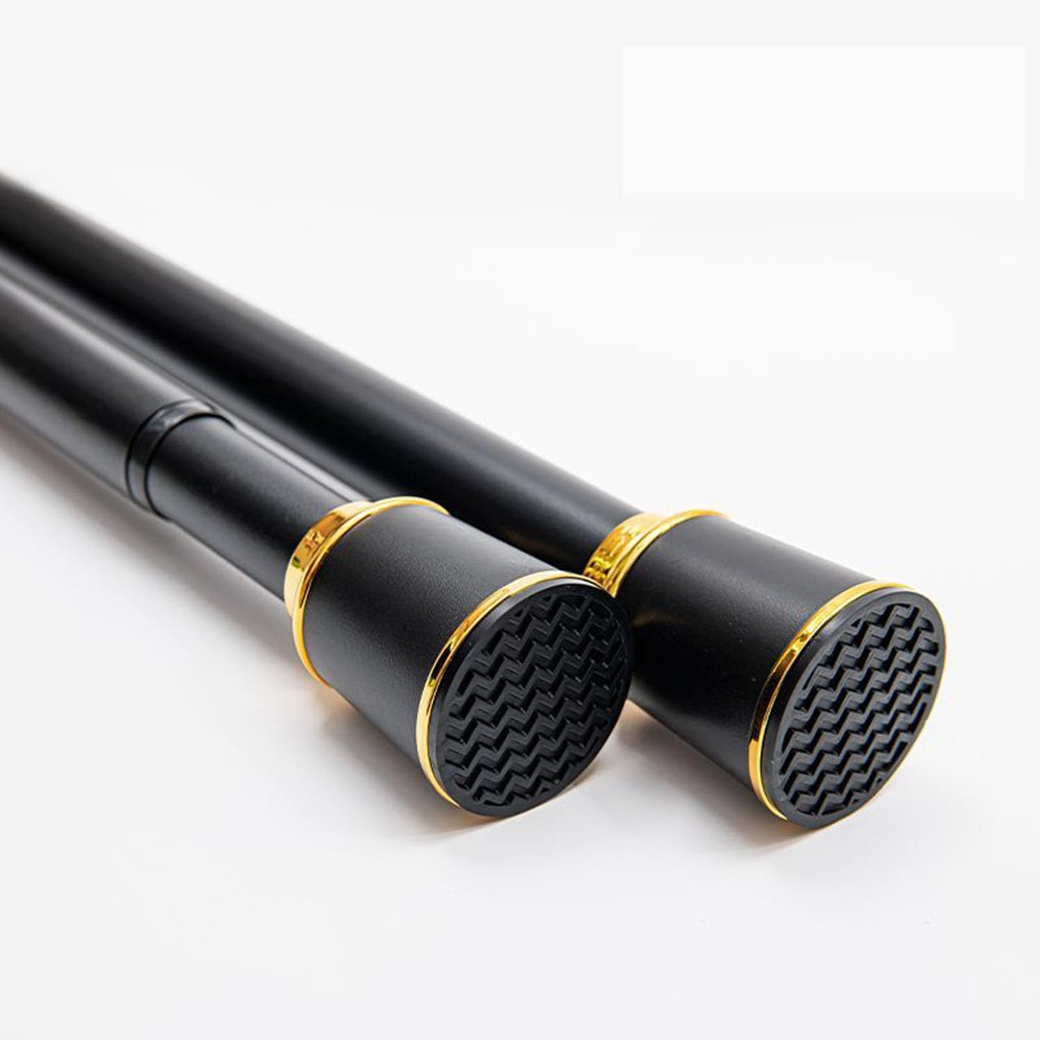 GLDYTVF Adjustable No-Drill Shower Curtain Rod 40-500 cm Sturdy Telescopic Room Divider for Home Bathroom Bedroom & Balcony Stylish Black Pole (0.4m-0.55m)