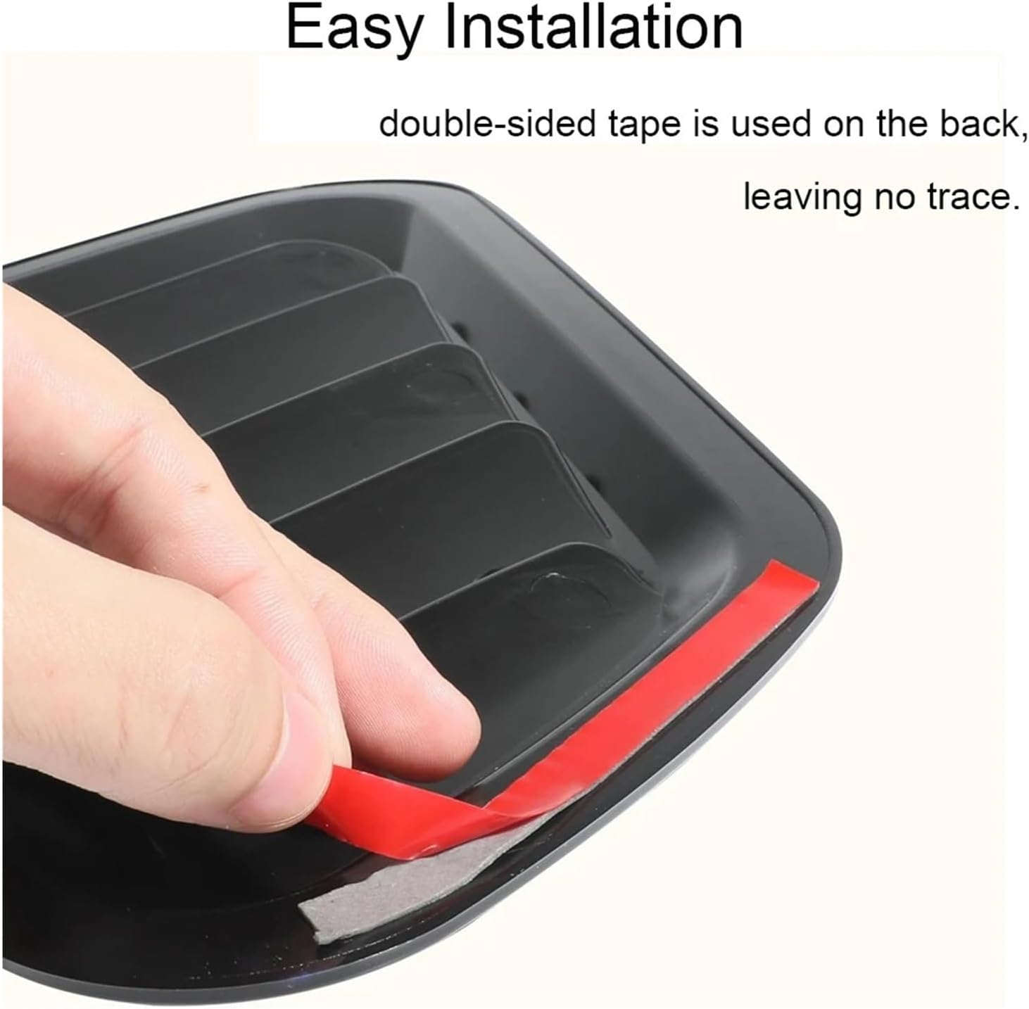 Universal Car Hood Vents Air Intake Trim Cover Compatible For Engine Scoop Bonnet Vent Exterior Decor Accessory Compatible For SUV, Truck Modification(Carbon fiber)