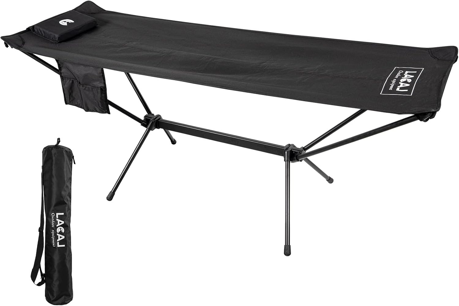 G2 GO2GETHER Lightweight Portable Stand Hammock, Breathable & Durable Oxford Cloth, Strong Folding Aluminum Alloy Frame, Easy to use, with Soft Pillow, Side Pocket, Carrying Bag, Non-Slip Cap