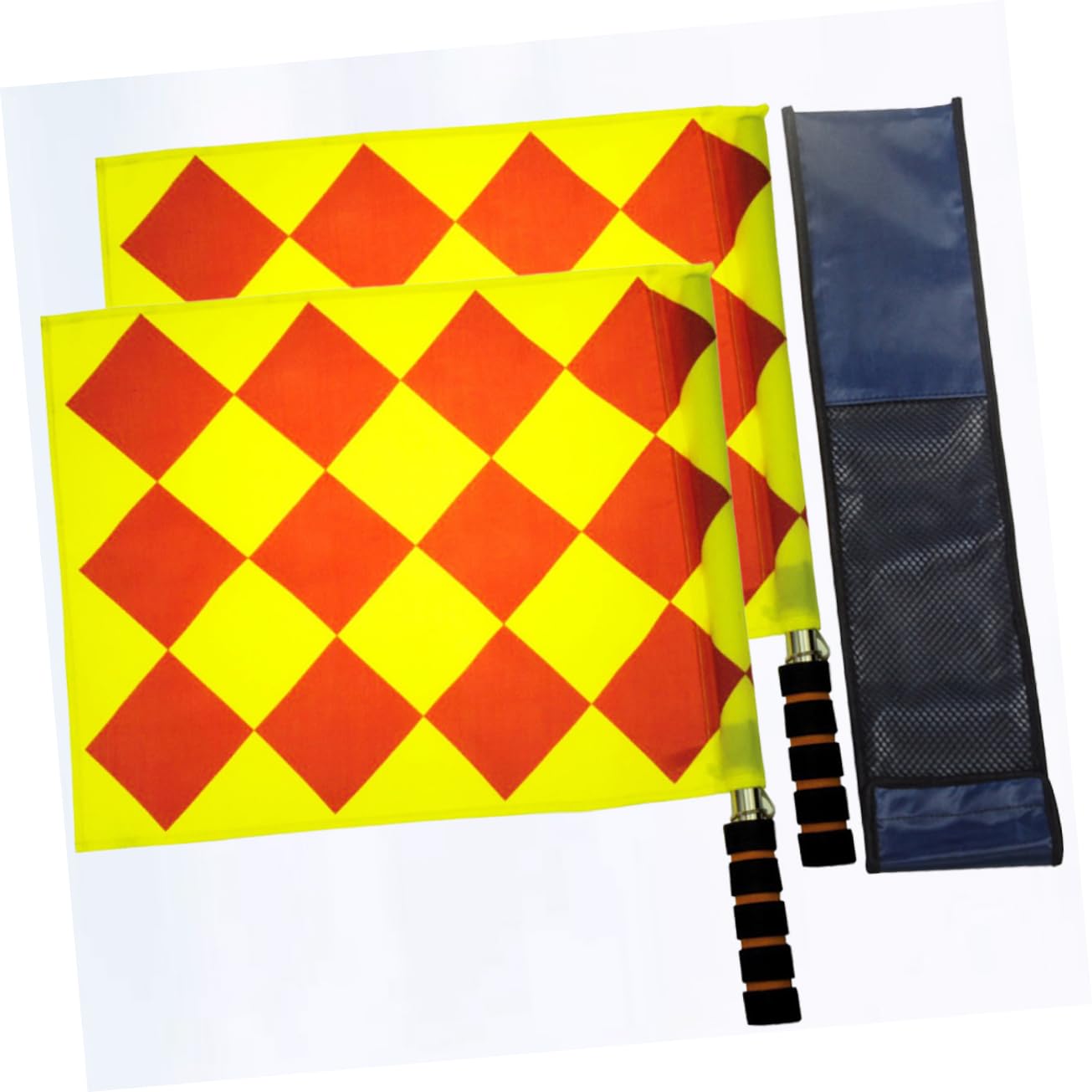 VANZACK Corner Flags for Football Flags 2 Pcs Square Pattern for Soccer Referee