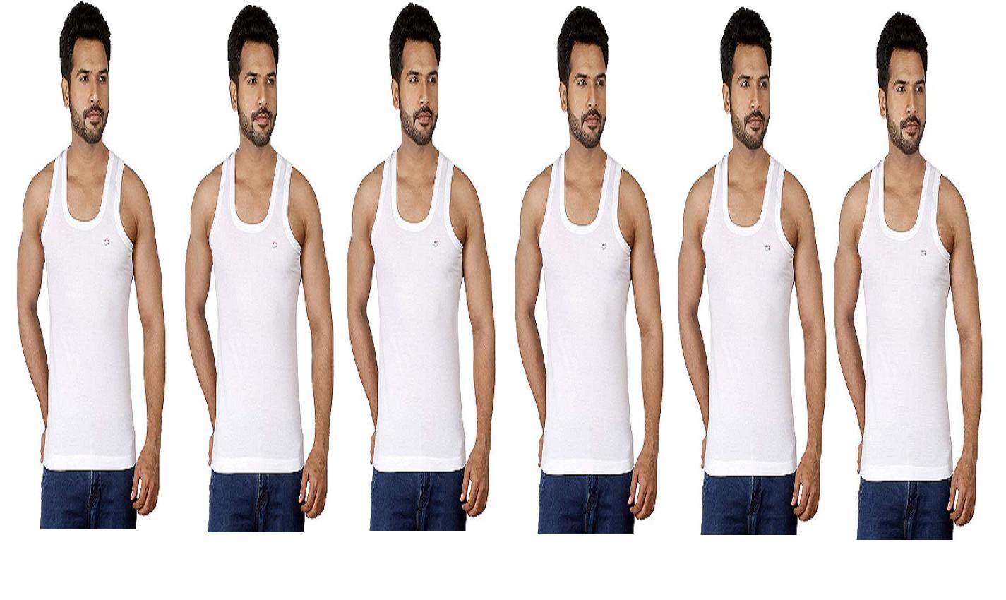 AMUL COMFY Men's Cotton Round Neck Vest (White, 3XL-105 cm)-Pack of 6-image-43