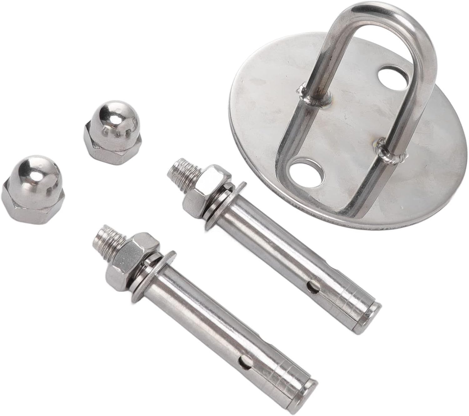 304 Stainless Steel Ceiling Hook | Sturdy U Shaped Mount for Pool Lane Lines/Hammock/Swing | Non - Corroding Wall Hanger with 8mm Thick Hook