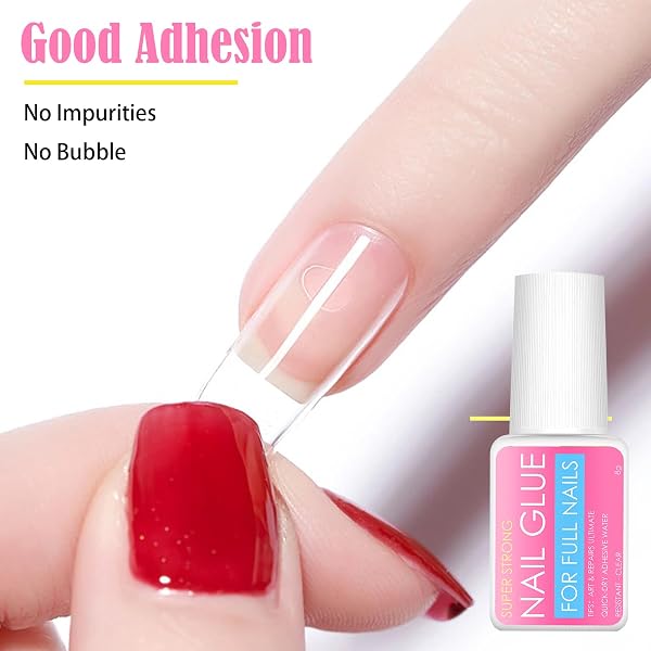 8g Extra Strong False Nail Glue for Nail Repair, Artificial Tips, Acrylic Tips - Super Strong Adhesive for Manicure - 3