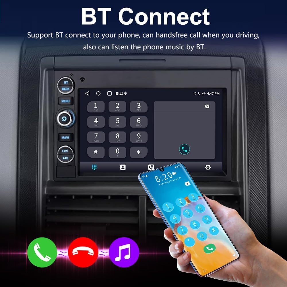 전화 다이얼 패드가 있는 블루투스 연결 화면