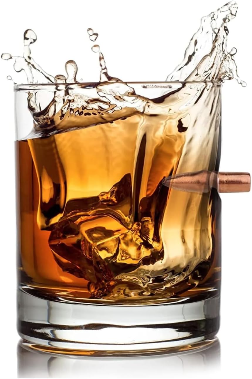 NYRWANA Old Fashioned Bullet Whiskey Glass for Men (300 ml) 1Pc