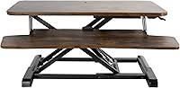Vista 12 de VIVO Convertidor de escritorio de 32 pulgadas, Serie K, elevador ajustable de altura para sentarse y pararse, estación de trabajo para monitor dual