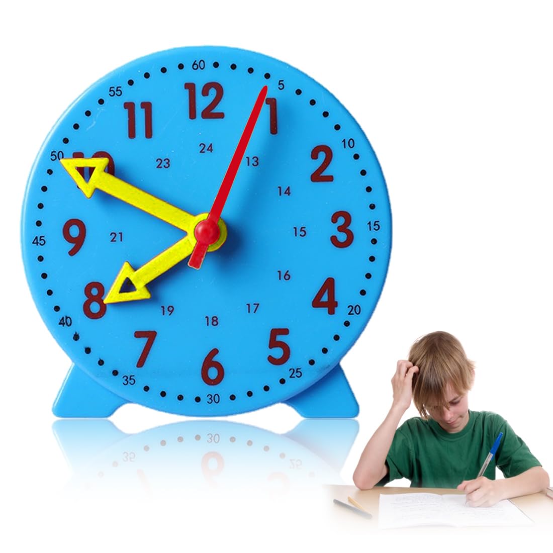 1 Articolo Tabelline per Bambini,Mini Orologi, Pacchetto Intelligente per l’apprendimento Individuale della Matematica in Classe, dai 5 Anni in avanti-Blu