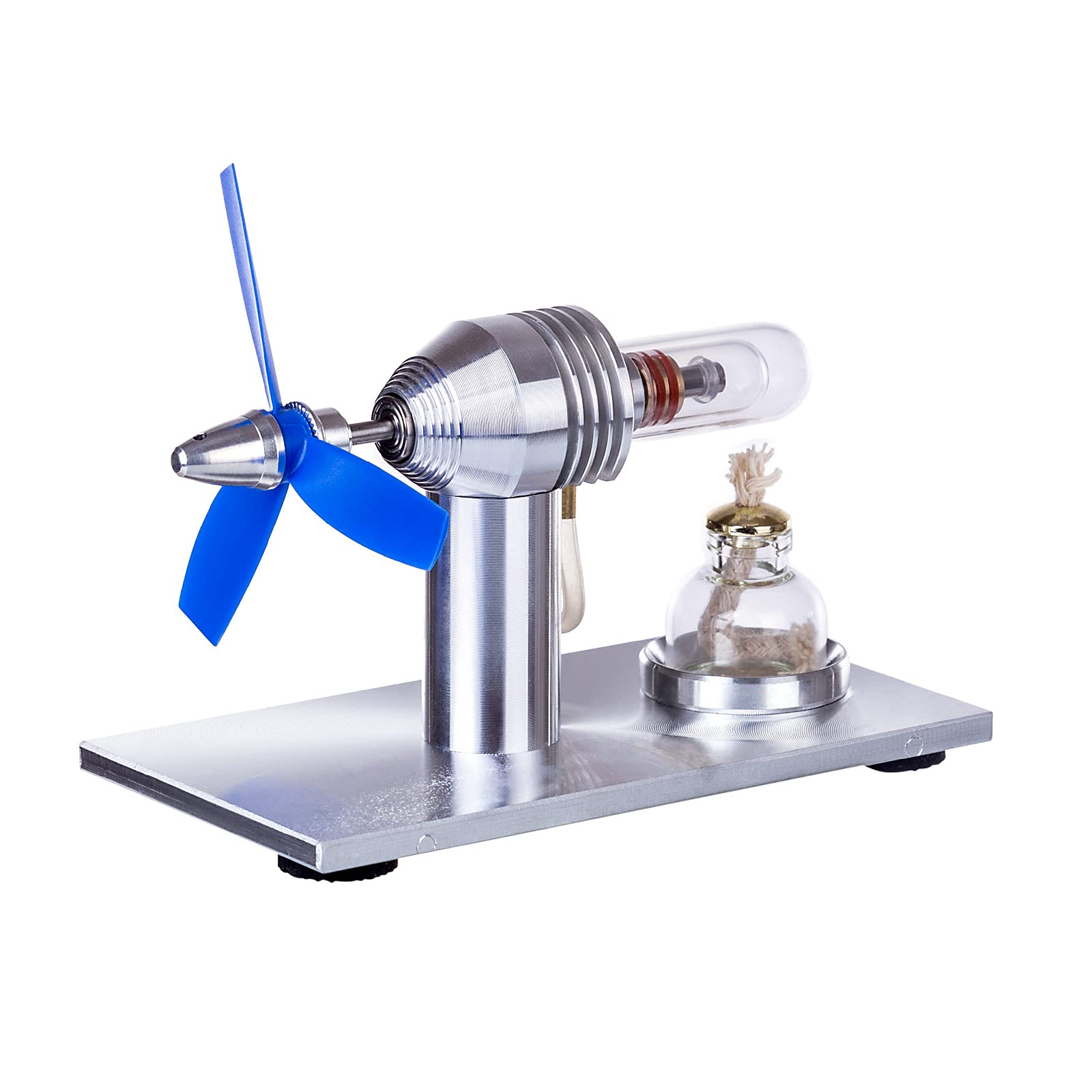 LETOY 3-Blade Stirling Engine Model for Airplane, Aircraft Propeller Blades Sterling Engine Science Physical Experiment Educational Engine for Adult
