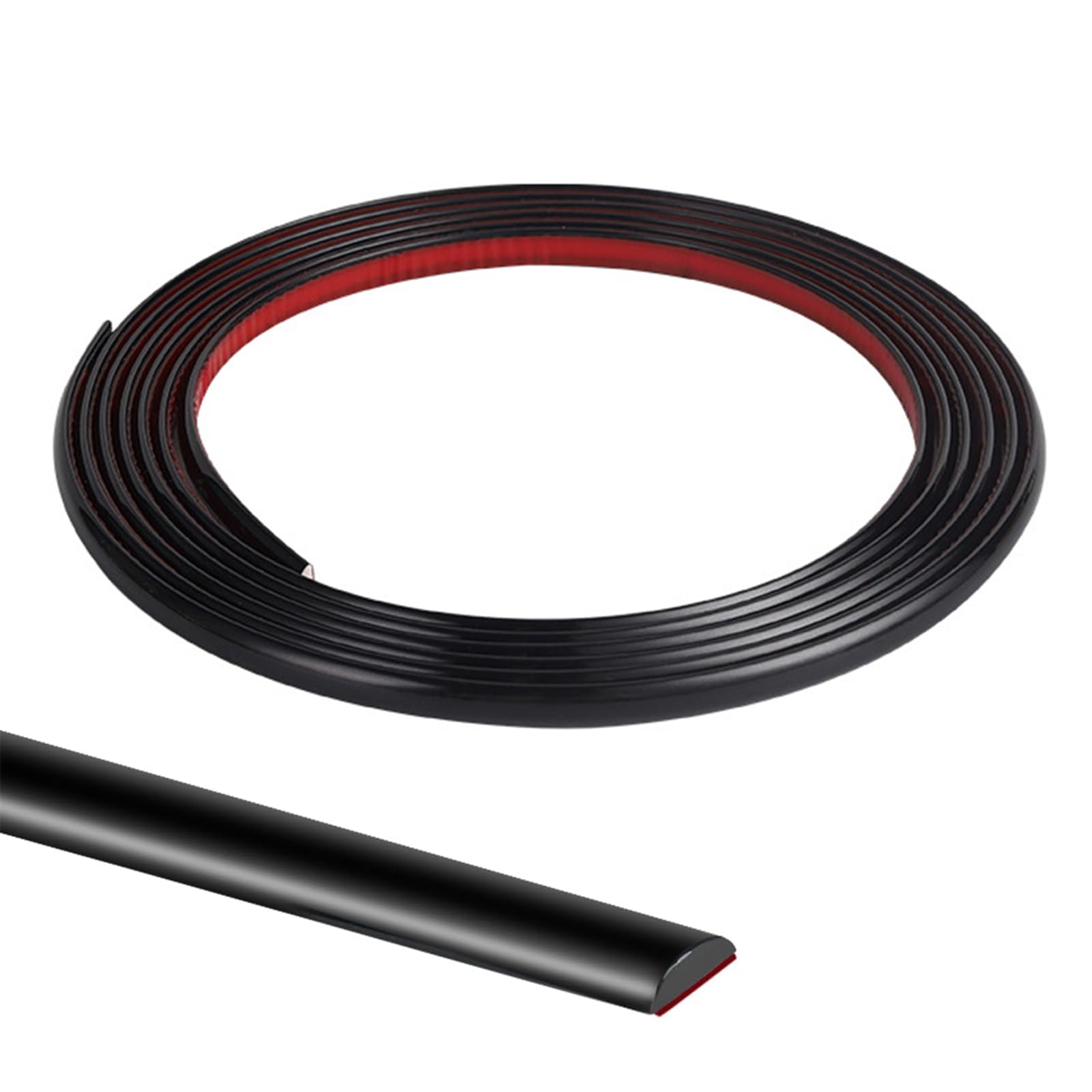 5m Black Wall Edging Strip, Self Adhesive 3D Wall Edging Strip Peel and Stick Molding Wall Trim for Wall, Ceiling, Mirror, Tile Edge, Furniture and Home Decoration