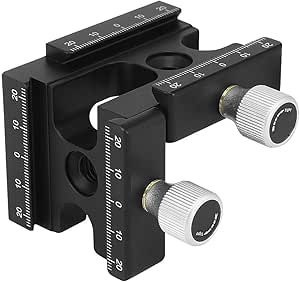 Haoge CP-RA90 Right Angle Clamp 90 Degree Double Quick Release L Clamp with 1/4 Screw Thread for Arca Swiss RRS Benro Rail Plate Nodal Slide