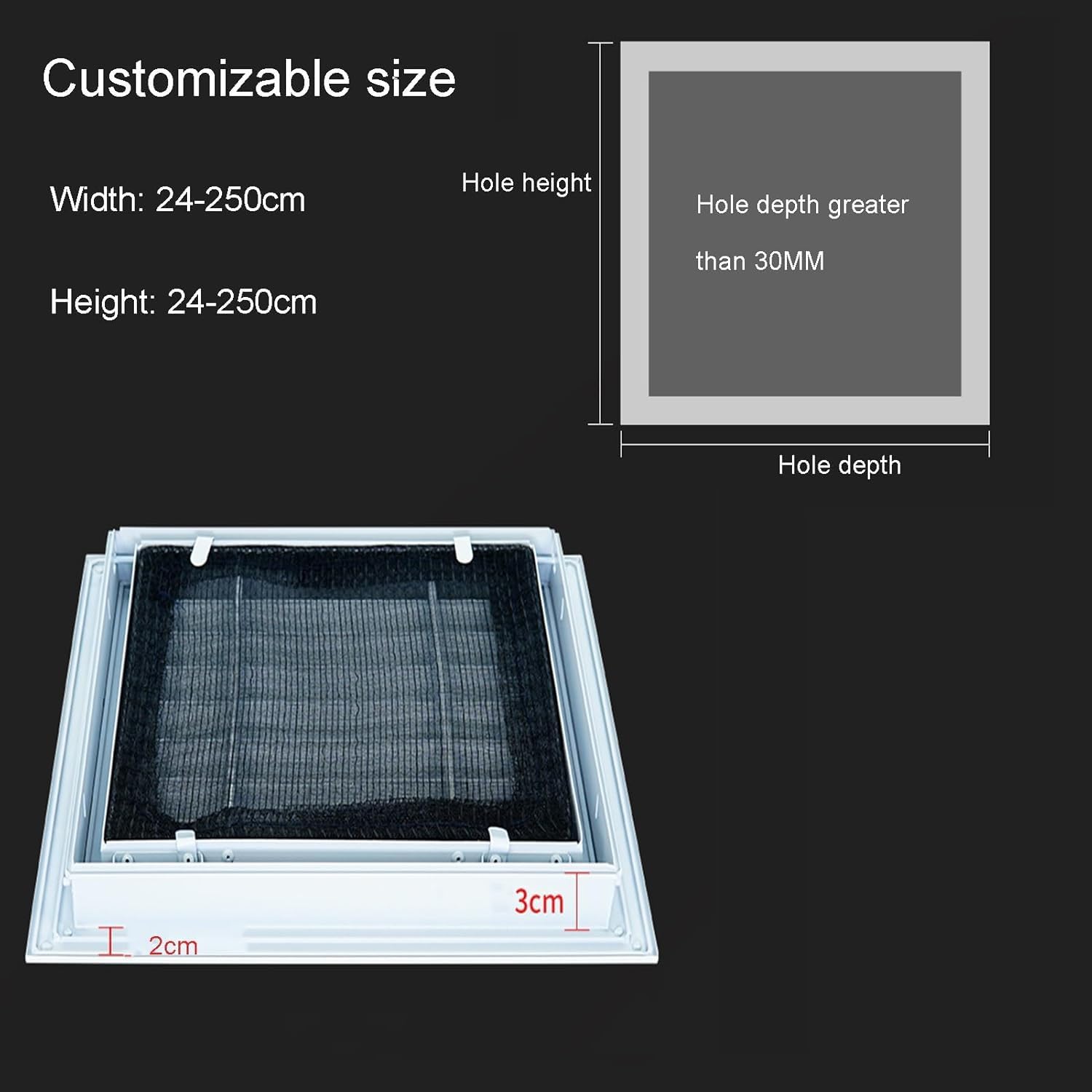 Esta Rejilla Lineal de Aluminio para la Salida de Aire de Retorno (23,62 x 7,87 Pulgadas) con Filtro de Malla extraíble es Ideal para Sistemas de Pared y Techo, y Ofrece una solución eficien