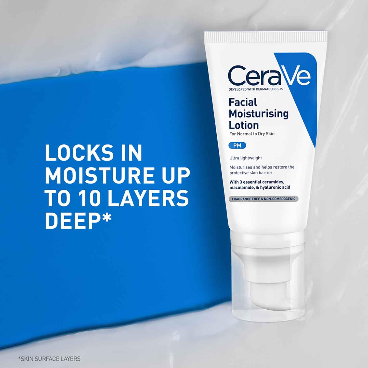 CeraVe PM Facial Moisturizing Lotion For Normal To Dry Skin (52ml) - Formulated With 3 Essential Ceramides, Niacinamide And Hyaluronic Acid | Ultra Lightweight Night Cream 4