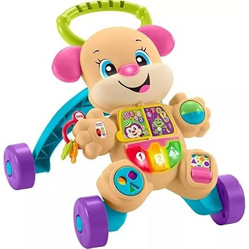 Fisher-Price Laugh and Learn Smart Stages Learn with Sis Walker, Colourful Musical Walker for sit and Play and Stand and Walk as Baby Grows Multicolor