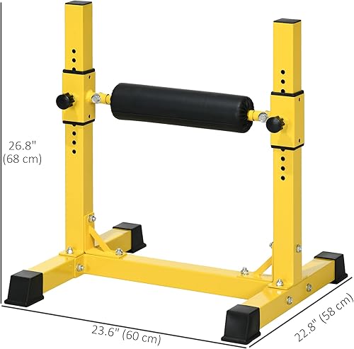 Miniatura 7 de Soozier Soporte de sentadillas dividido búlgaro, soporte para sentadillas de una sola pierna, rodillo ajustable de 12 niveles para entrenamiento de