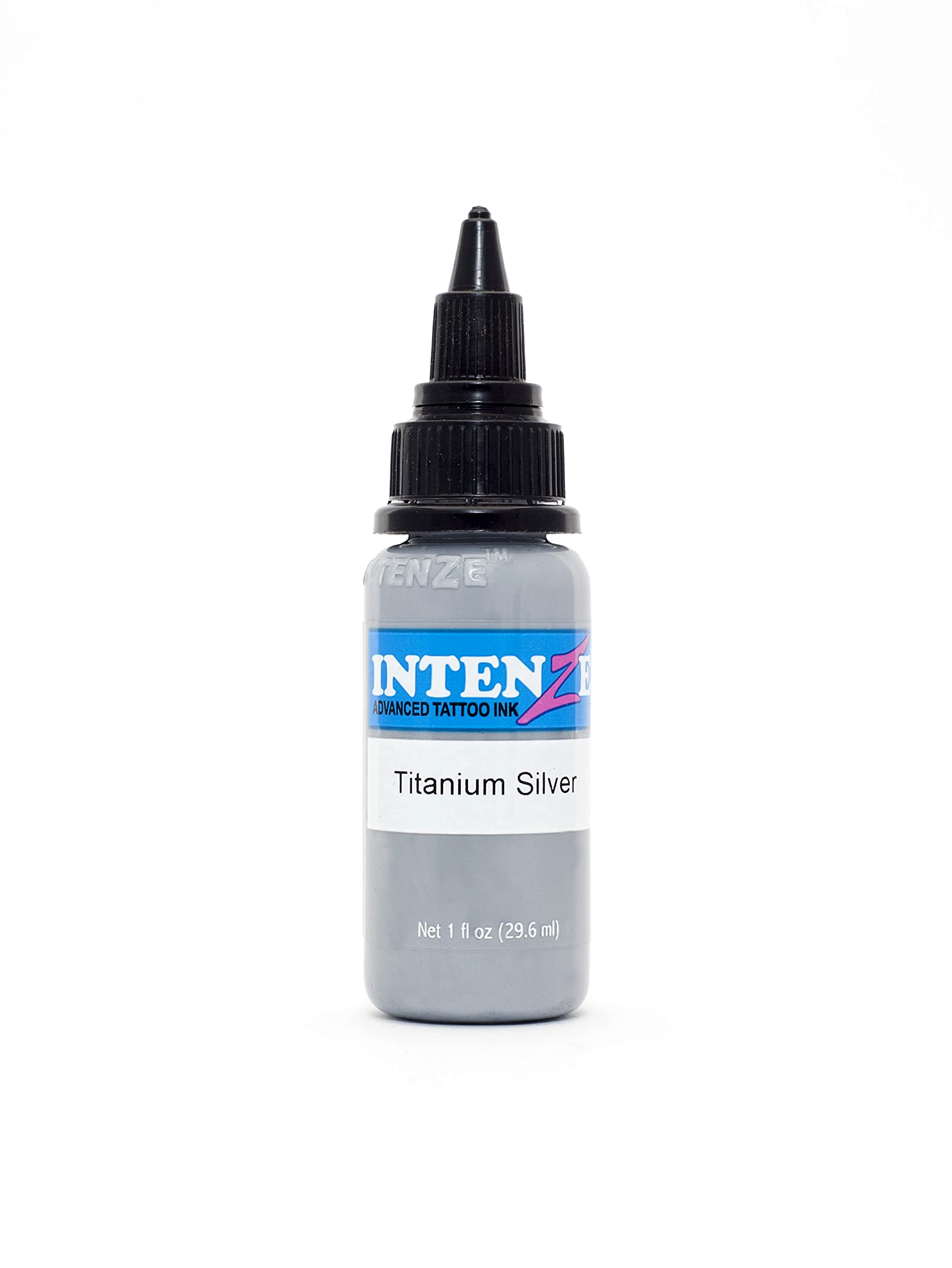 IntenzeColor Grey 30ml- Titanium Silver -The Origin.:Colorful&Absolutely Sterile Tattoo ink vegan Tattoo ink for vibrant permanent tattoo, Stick&Poke tattoo ink with perfect consistency