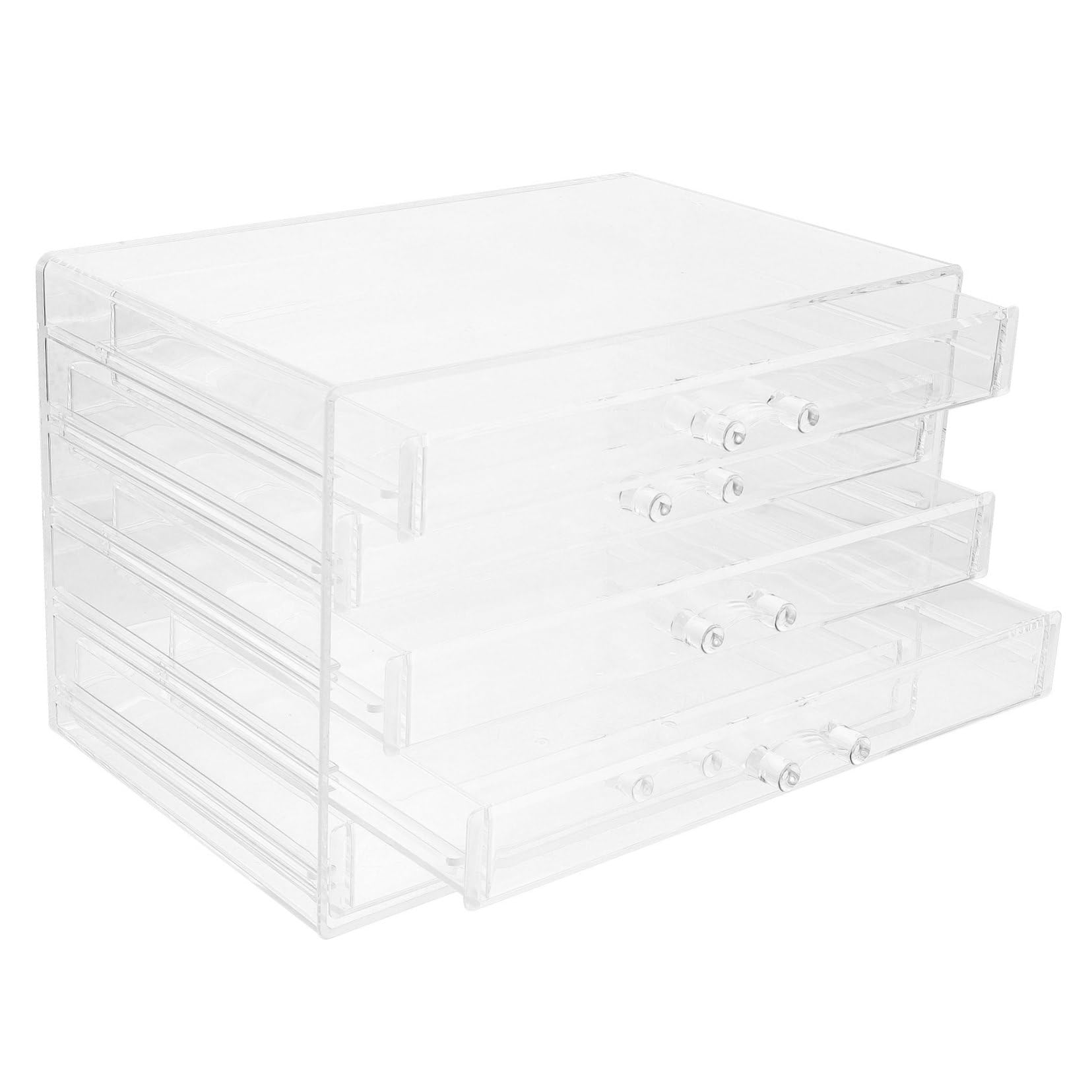STOBAZA Boîte Rangement Tiroir en Acrylique à 5 Couches avec 5 Tiroirs Pratiques, Organisateur Polyvalent pour Bureau et Décoration de Chambre
