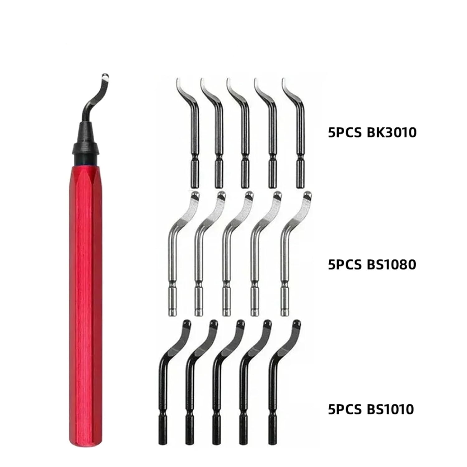 Burr Cutter Trimming Knife Scraper Deburring Tool DIY Edge Cutter Router Bit Rotary Deburr Tube Reamer Tool Parts Trimming Knife(RB1000 15pcs Blades)